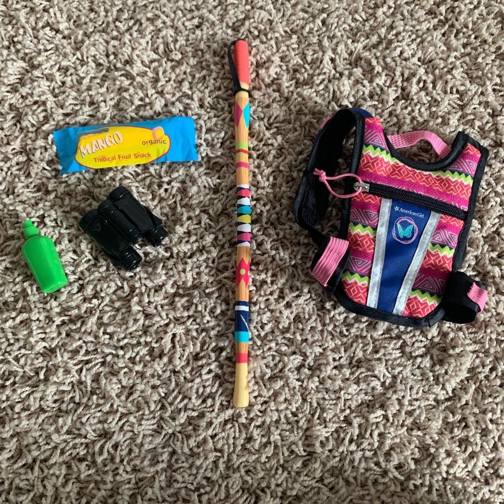 American girl Limited edition Leah Clark hiking accessories
